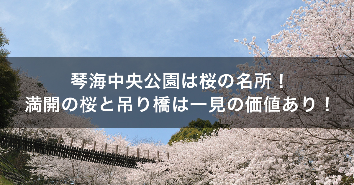 琴海中央公園は桜の名所！満開の桜と吊り橋は一見の価値あり！