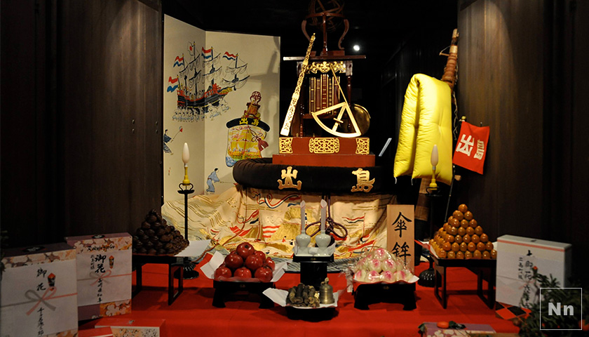 傘鉾の飾り方も踊町によって様々です。